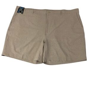 NWT Performance Shorts Size 50 Heather Tan Flat Front
 7” Inseam Comfort